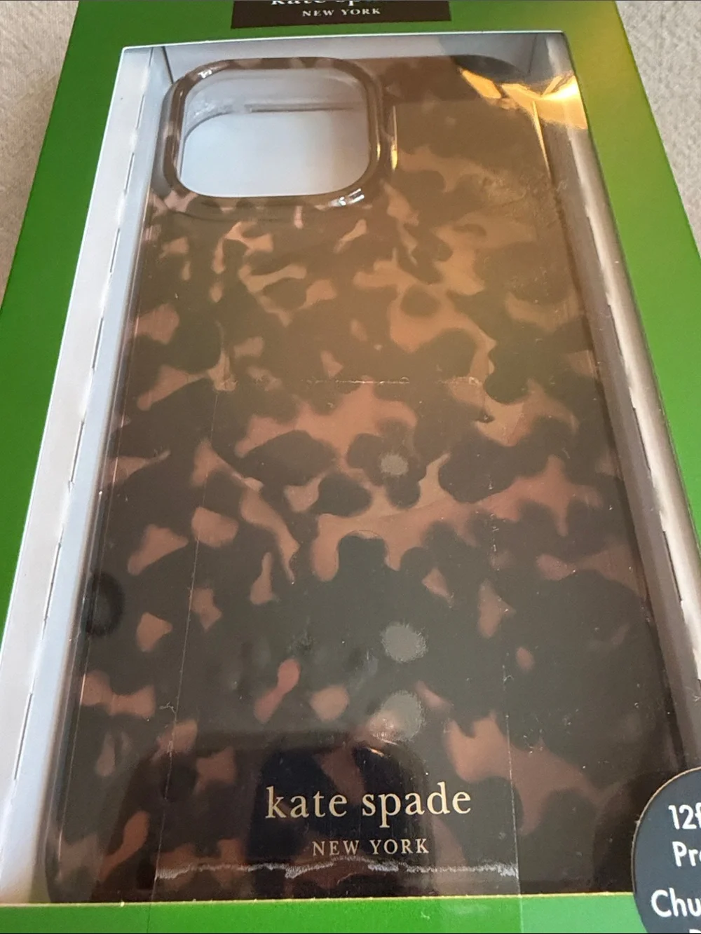 NIB~ Kate Spade  Brown Tortoiseshell iPhone Case for iPhone 16 Pro Max